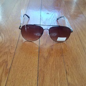 NWT H by Halston Aviator Bronze Sunglasses STyle # HH 11552